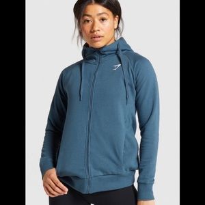 Gymshark teal zip up Training Hoodie Women’s size Med #gym, #workout